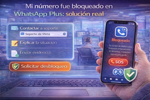 Mi número fue bloqueado en WhatsApp Plus: solución real