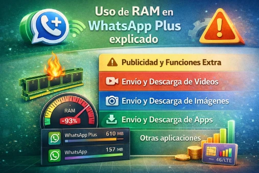 Uso de RAM en WhatsApp Plus explicado