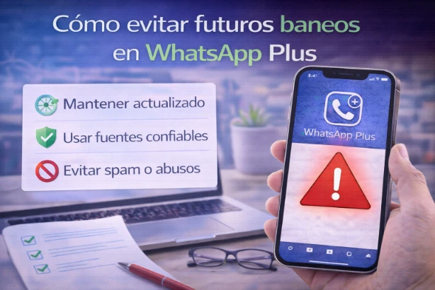 Cómo evitar futuros baneos en WhatsApp Plus