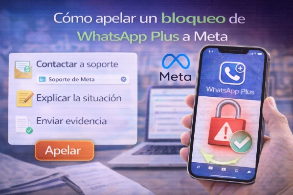 Cómo apelar un bloqueo de WhatsApp Plus a Meta