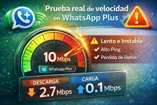 Prueba real de velocidad en WhatsApp Plus